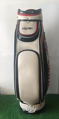 HONMA Golf Men's Caddy Bag Pro Tour 9.5 x 47 inch 4.6kg White and Red