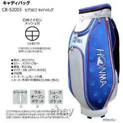 HONMA Golf Men's Cart Caddy Bag CB-52003 MOLE LOGO 9 x 47 inch 3.5kg White Blue