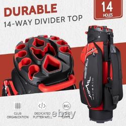 Himal 14-way Golf Cart Bag Pro Red/black