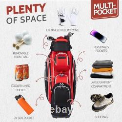 Himal 14-way Golf Cart Bag Pro Red/black