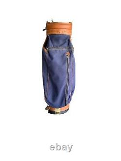 Hot-Z Cart/Staff Golf Bag with6 Dividers VTG Blue And Tan