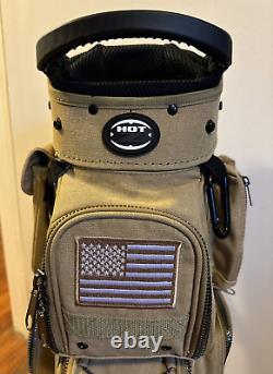 Hot-Z Golf Active Duty Cart Bag Tan/American Flag