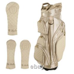 IBella Tan Ladies Golf Cart Bag (with 3 Matching Headcovers) NEW