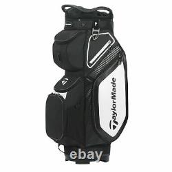 In Stock 2021 TaylorMade Golf 8.0 Cart Bag (Black/White/Charcoal) Free Shipping