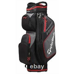 In Stock TaylorMade Golf Select Cart Bag 14-Way (Black/Red) 2019 Lightweight