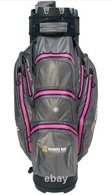 Insanity Golf Waterproof Golf Cart Bag, Light Weight with 14 Full