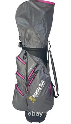 Insanity Golf Waterproof Golf Cart Bag, Light Weight with 14 Full