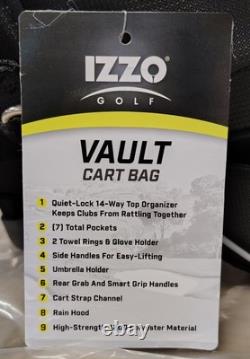 Izzo Golf Vault Cart Golf Bag, Black