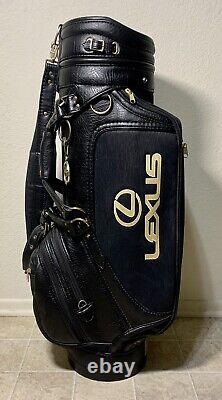 KF Vintage Belding Embroidered Lexus Leather 6-Way Divider Golf Cart Bag