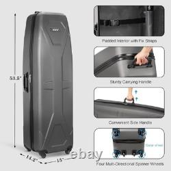 KVV Solid ABS Shell Hard Sided Golf Travel Case with Super Easy Rolling Wheels