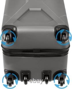 KVV Solid ABS Shell Hard Sided Golf Travel Case with Super Easy Rolling Wheels