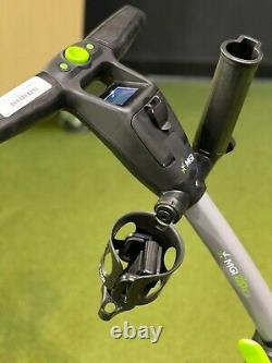 LIGHTLY USED MGI ZIP X5 Electric Golf Caddy Push and Pull Cart Lime/Gray/Black