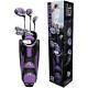 Ladies 13 Piece Golf Club Set Purple Iron Lightweight Cart Bag Flex Complete New