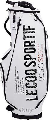 Le Coq Sportif Golf Men's Cart Caddy Bag 8.5 x 47 Inch 2.2kg White QQBTJJ06