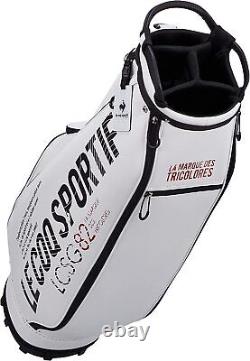 Le Coq Sportif Golf Men's Cart Caddy Bag 8.5 x 47 Inch 2.2kg White QQBTJJ06