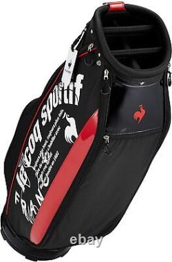 Le Coq Sportif Golf Men's Cart Caddy Bag 9 x 47 Inch 2.7kg Black QQBTJJ09