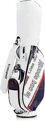 Le Coq Sportif Golf Men's Cart Caddy Bag 9 x 47 Inch 3kg White QQBTJJ08