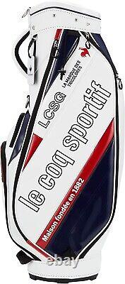 Le Coq Sportif Golf Men's Cart Caddy Bag 9 x 47 Inch 3kg White QQBTJJ08