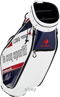 Le Coq Sportif Golf Men's Cart Caddy Bag 9 x 47 Inch 3kg White QQBTJJ08