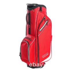 Lightweight 14 Way Golf Club Cart Bag with Smartgrip Handle and Pockets Red