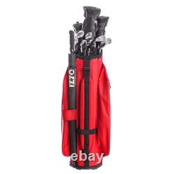 Lightweight 14 Way Golf Club Cart Bag with Smartgrip Handle and Pockets Red