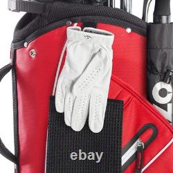 Lightweight 14 Way Golf Club Cart Bag with Smartgrip Handle and Pockets Red