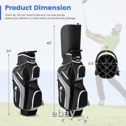 Lightweight Golf Cart Bag Golf Club Bag with 14 Way Top Dividers 9 Pockets