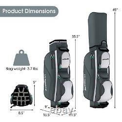 Lightweight Golf Cart Bag with 14 Way Top Full-Length Club Dividers