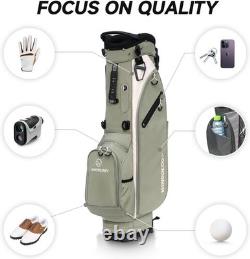Lightweight Golf Stand Bag 4-Way Top Dividers 8 Pockets Cooler Strap #R01