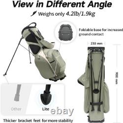 Lightweight Golf Stand Bag 4-Way Top Dividers 8 Pockets Cooler Strap #R01