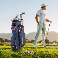 Lightweight & Large Capacity Golf Cart Bag with 14 Way Dividers Top Organizer