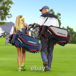 Lightweight & Large Capacity Golf Cart Bag with 14 Way Dividers Top Organizer