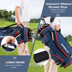 Lightweight & Large Capacity Golf Cart Bag with 14 Way Dividers Top Organizer