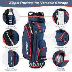Lightweight & Large Capacity Golf Cart Bag with 14 Way Dividers Top Organizer