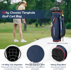 Lightweight & Large Capacity Golf Cart Bag with 14 Way Dividers Top Organizer