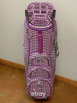 Lynx Checked Wave Ladies Golf Cart Bag 14-Way (Purple)