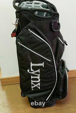 Lynx Superlight Golf Cart Bag 15-Way (Black, White)