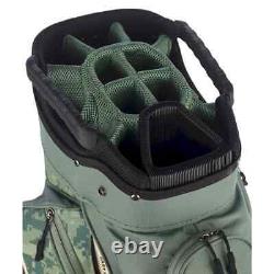 Maxfli 2021 Honors+ 14-Way Cart Bag Camo Cooler, Valuables, Magnetic Pocket