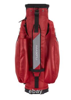 Maxfli Honors+ Golf Club Cart Bag 14-Way Divider Red & Gray