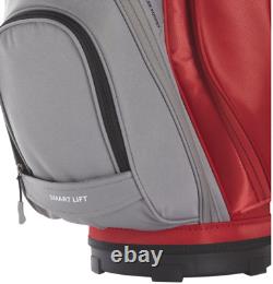 Maxfli Honors+ Golf Club Cart Bag 14-Way Divider Red & Gray