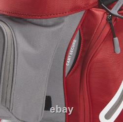 Maxfli Honors+ Golf Club Cart Bag 14-Way Divider Red & Gray