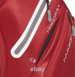 Maxfli Honors+ Golf Club Cart Bag 14-Way Divider Red & Gray