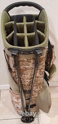 Maxfli Honors + Golf Club Cart Bag WithUSA Flag 14-Way Divider Camo Camoflauge