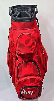 Maxfli Honors+ Red 14-Way Cart Bag No Rain Cover Rare Color READ DESCRIPT