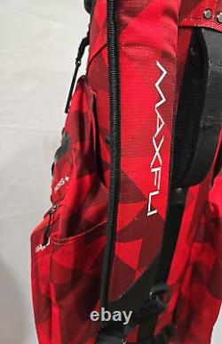 Maxfli Honors+ Red 14-Way Cart Bag No Rain Cover Rare Color READ DESCRIPT