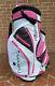 Maxfli U Series 4.0 Golf Cart Bag 14-way Divider Pink & White Euc