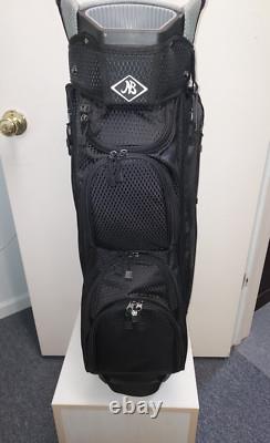 Men's Golf Cart Bag 14 Way Divider Naples Bay CMAX Lightweight Black Silver