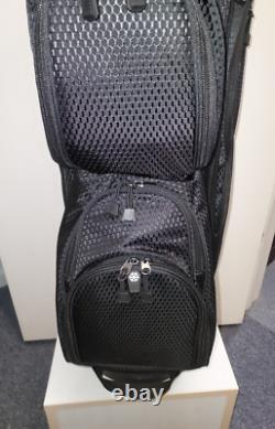 Men's Golf Cart Bag 14 Way Divider Naples Bay CMAX Lightweight Black Silver