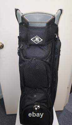 Men's Golf Cart Bag 14 Way Divider Naples Bay CMAX Lightweight Black Silver