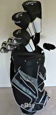 Mens Callaway Complete Golf Set Driver, Wood, Hybrid, Irons Putter Cart Bag Reg